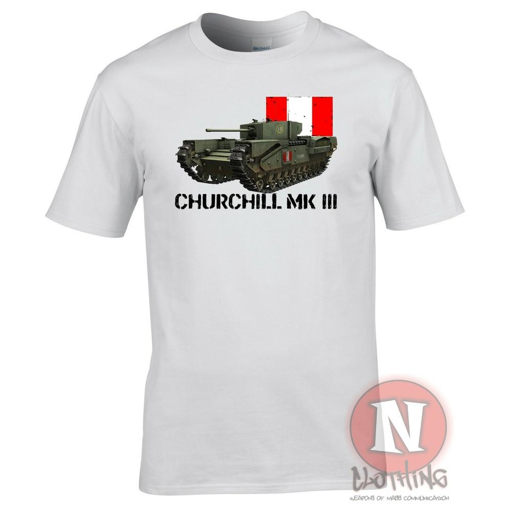 Churchill Mk3 Tank TShirt British Military Ww2 DDay History Vehicle Wwii Wot 2XL
