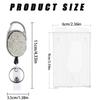 1pc Sparkle Retractable Crystal ID Name BadgeHolderBling Work Card Badge Reel,Fashion Rhinestone Badge Car Bag Keychain