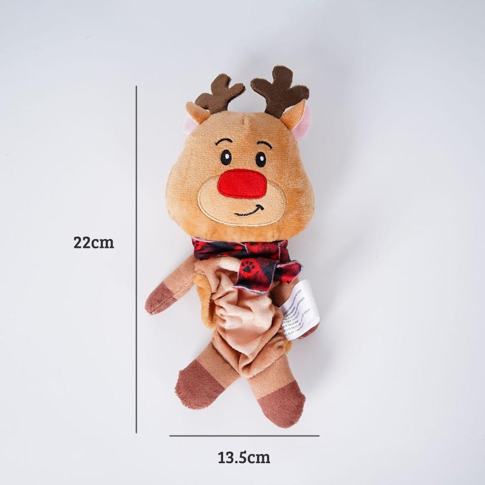 Elf Chew Pet Squeaky Sound Toy Cute Animal Squeak Dog Toy Puppy Christmas Gift