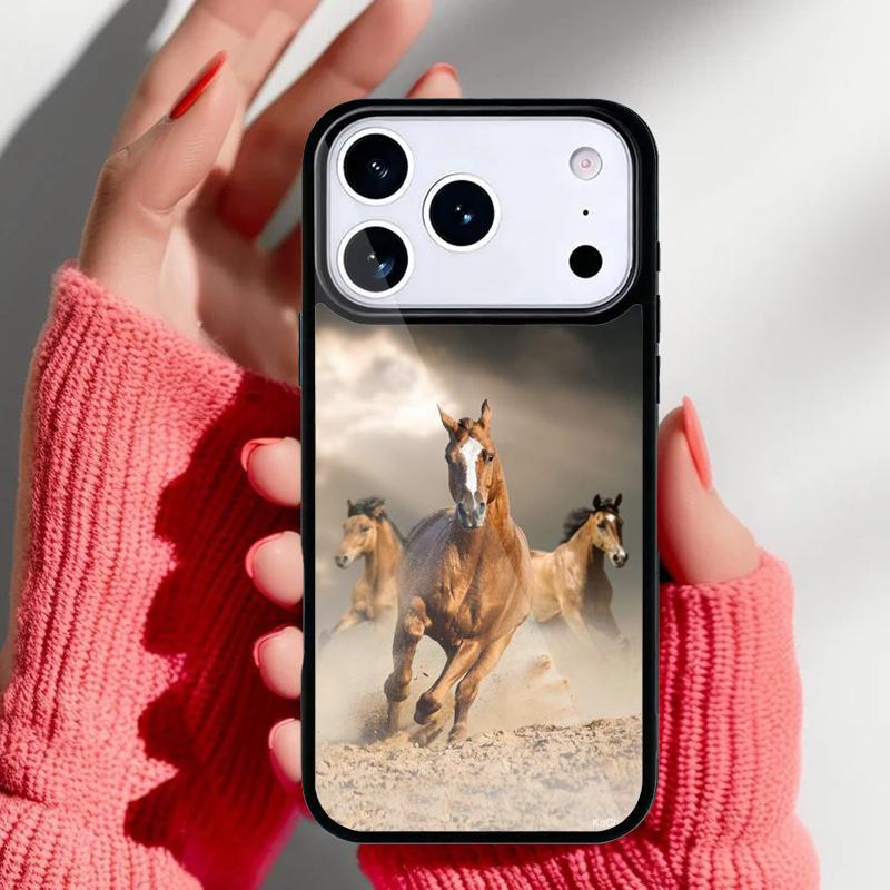 Horses Running Phone Case for iPhone 17 16 15 14 13 Pro Max Back Cover for 12 11 Pro Coque