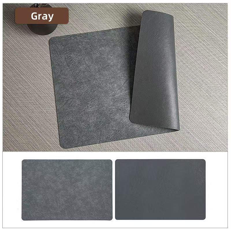 Square Imitation Faux Leather Kitchen Dining Table Insulation Placemat,Restaurant Decoration Insulation Table Mat 1/4/6pcs