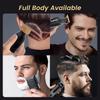Solimpia Hair Trimmer Shaver Portable 3-Piece Set for Stubble Shaving White Hair Brightening Precision Contour Carving
