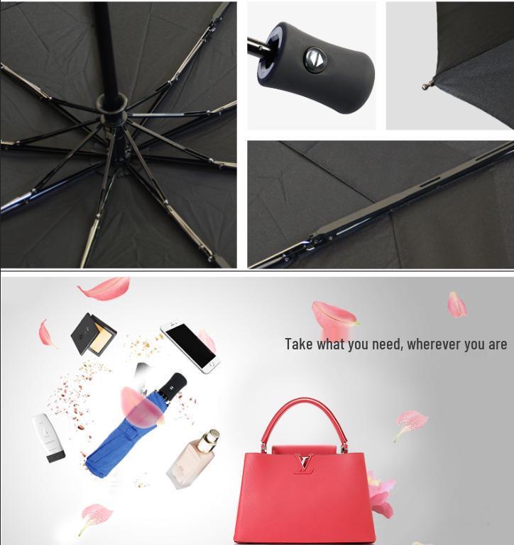 Large Windproof Automatic Folding Umbrella with Custom Logo