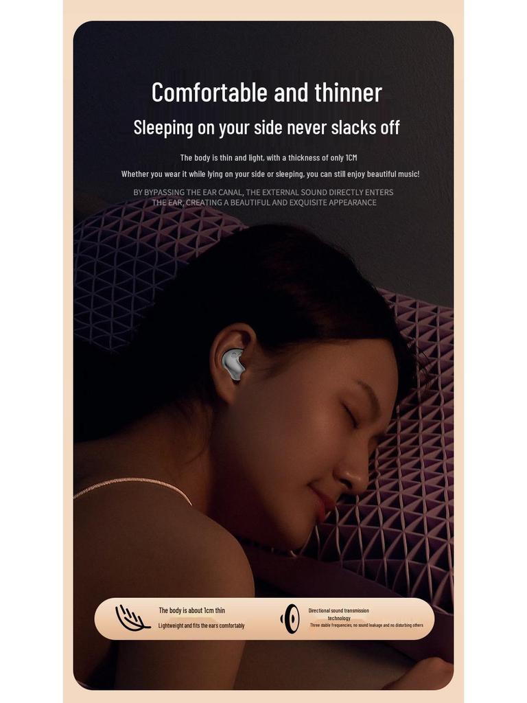 Y29 In-Ear Ultra-Thin Sleep Bluetooth 5.3 Earbuds: High Sound Quality, Long Battery Life, Digital Display.