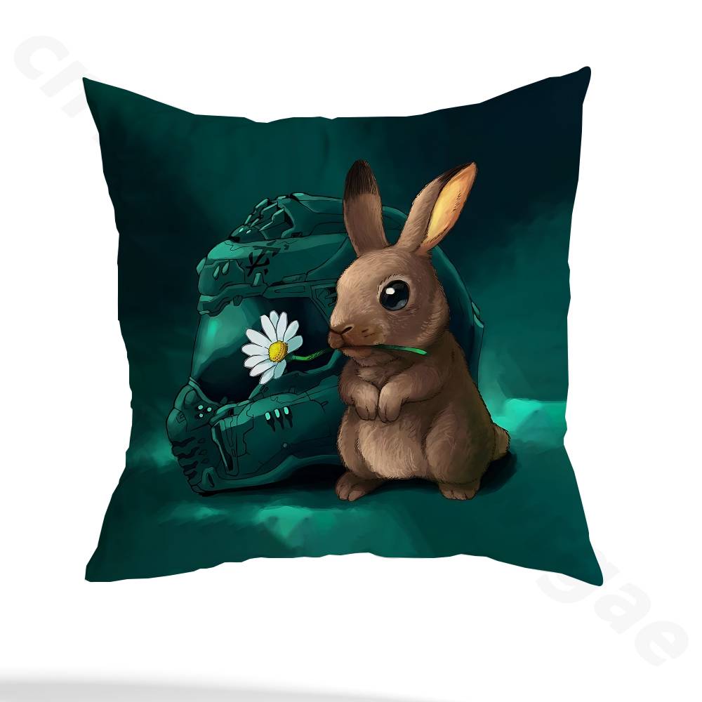 D-Doom Slayer pillowcase casual style decoration, suitable for home decoration (excluding pillow core)