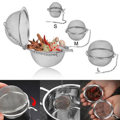 Tea Infuser Sphere Locking Spice Tea Ball Sil Meshtea Filter Tool