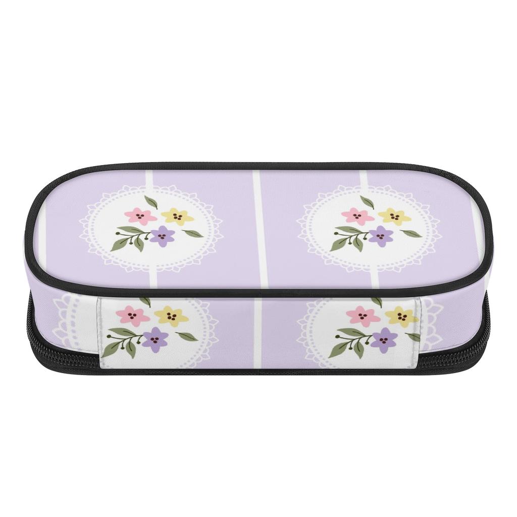 Pen Case Multi Compartment Wear Resistant Polyester Smooth Zipper with Main Compartment Mesh Pocket and Pen Slots for Students