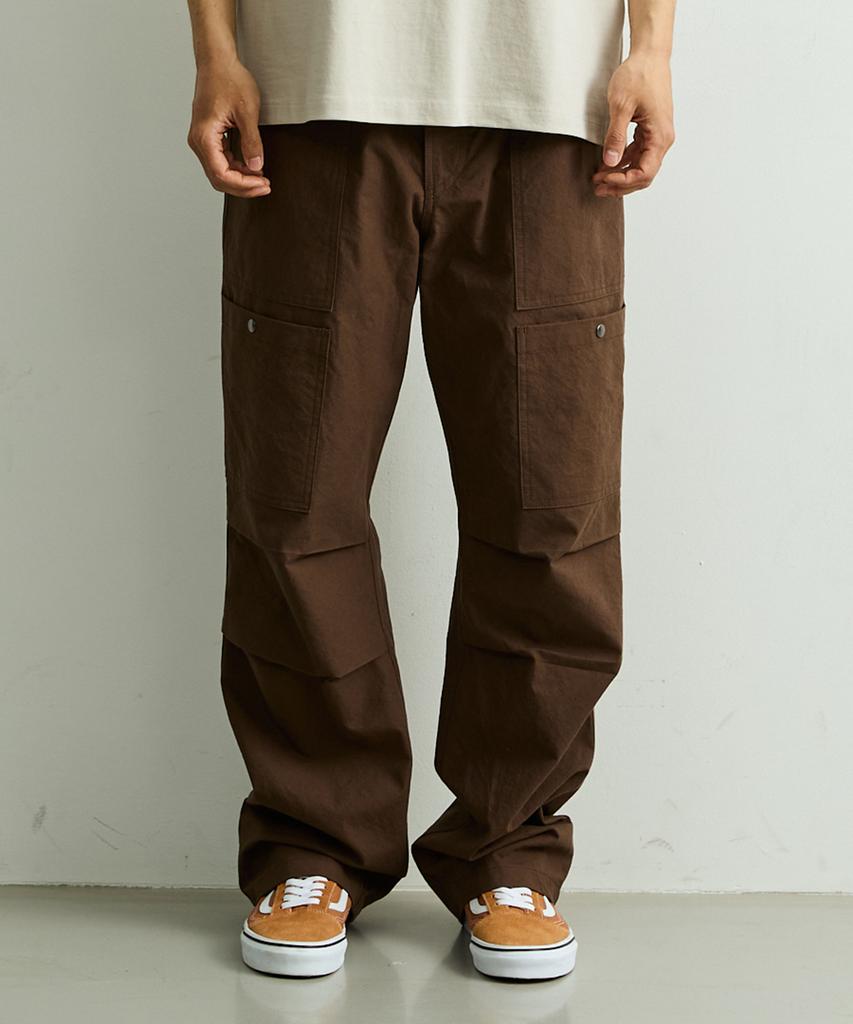 ONNHANS [Elastic Waist] Summer Belted Field Pants_Brown