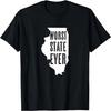 Illinois - Worst State Ever _ IL Sucks - Funny Graphic T-Shirt
