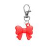 Silicone Lip Balm Holder Bowknot with Keyring Lipgloss Sleeve Portable Colorful Keychain Lip Gloss Cap for Summer Fridays