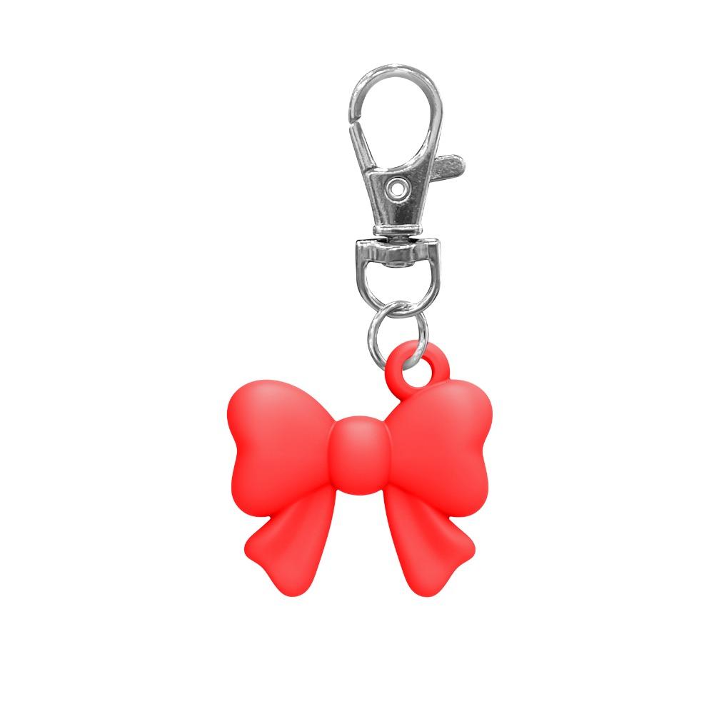 

Practical Silicone Lip Balm Holder with Keyring Portable Lipgloss Sleeve Colorful Bowknot Lip Balm Cover for Summer Fridays красный