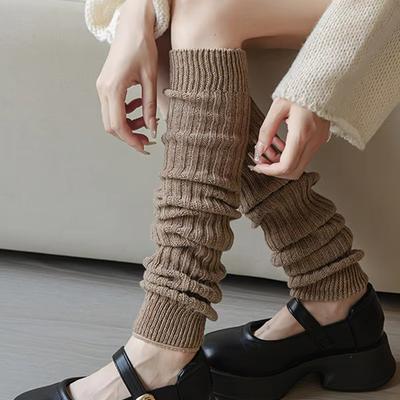 Herfst/Winter Beenwarmers Dijhoge Sokken Over de Knie Sokken Zonder Voet Gebreide Lange Sokken Manchetten Topper Sokken Voor Vrouwen