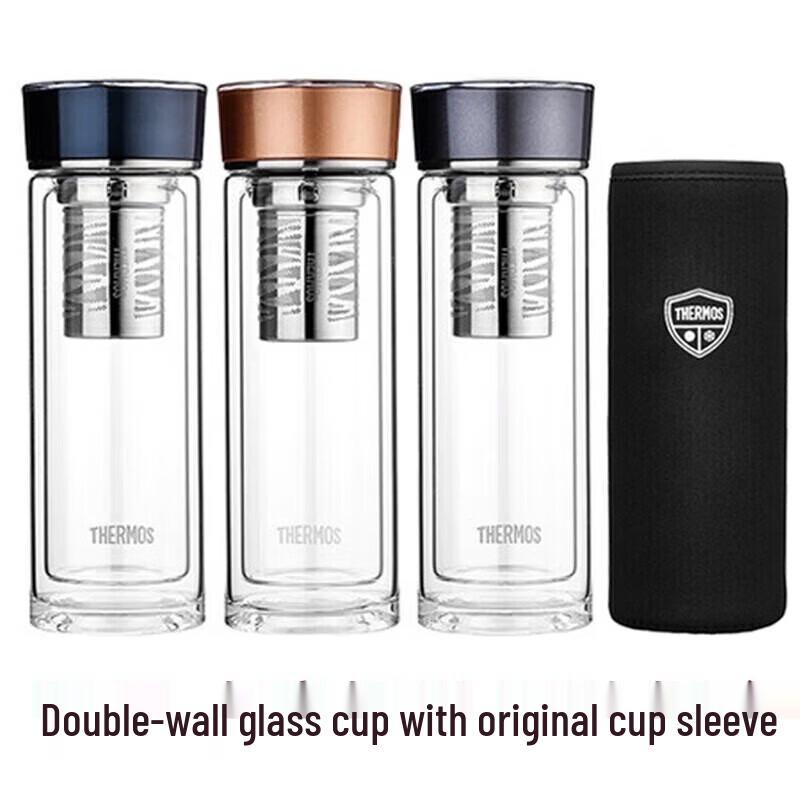 THERMOS Business Double-Layer Glass Tea Infuser Mug