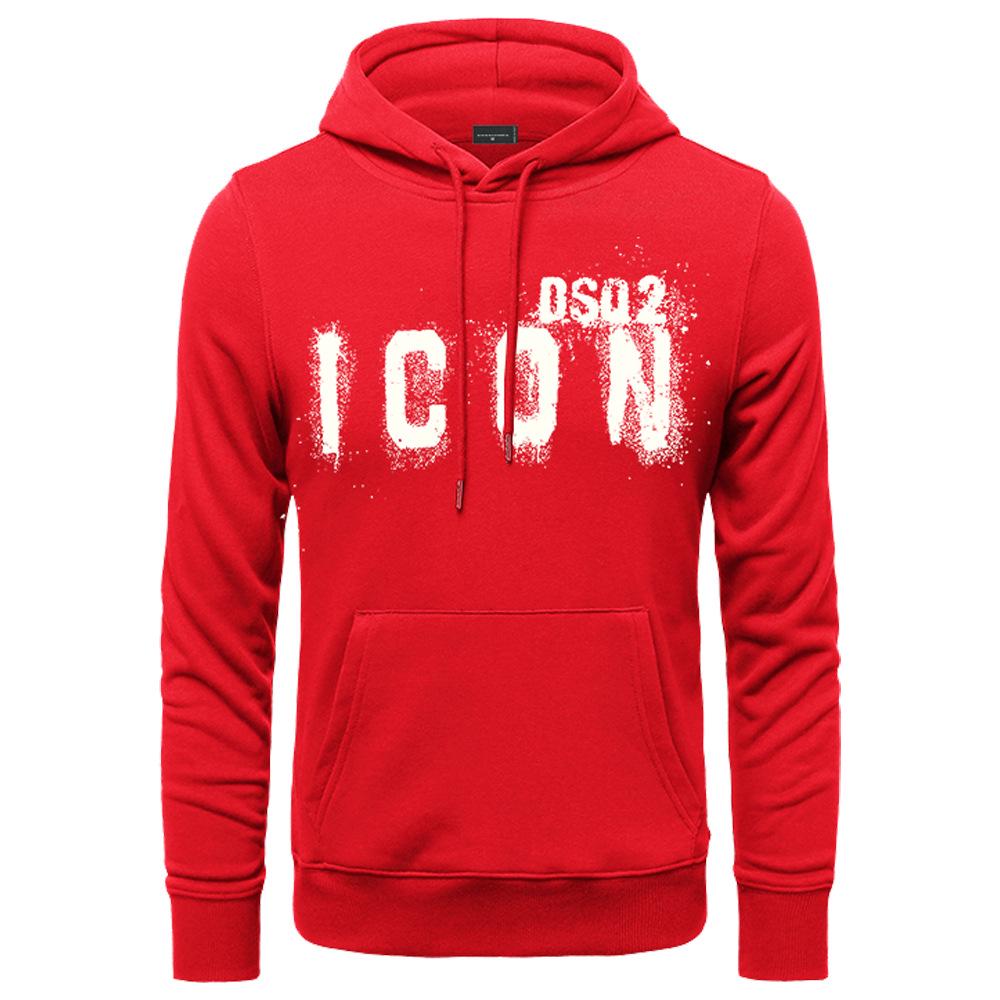 ICON Men's European-Style Hoodie: Trendy, Loose-Fit Outerwear for Autumn/Winter.