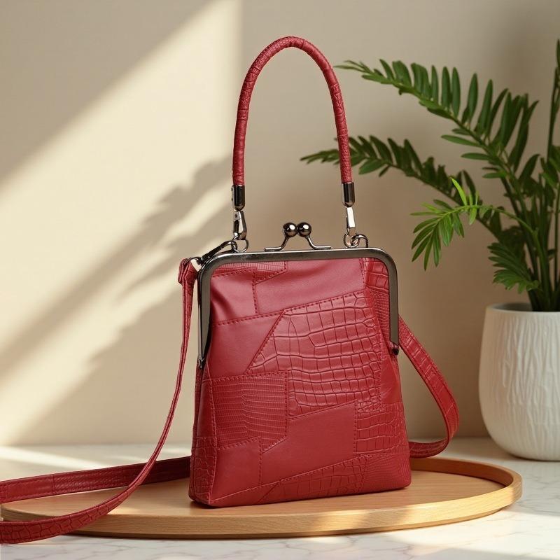 Kőmintás Női Mobiltelefontáska Egyszerű és Divatos Egyvállas Keresztpántos Táska Pénztárca