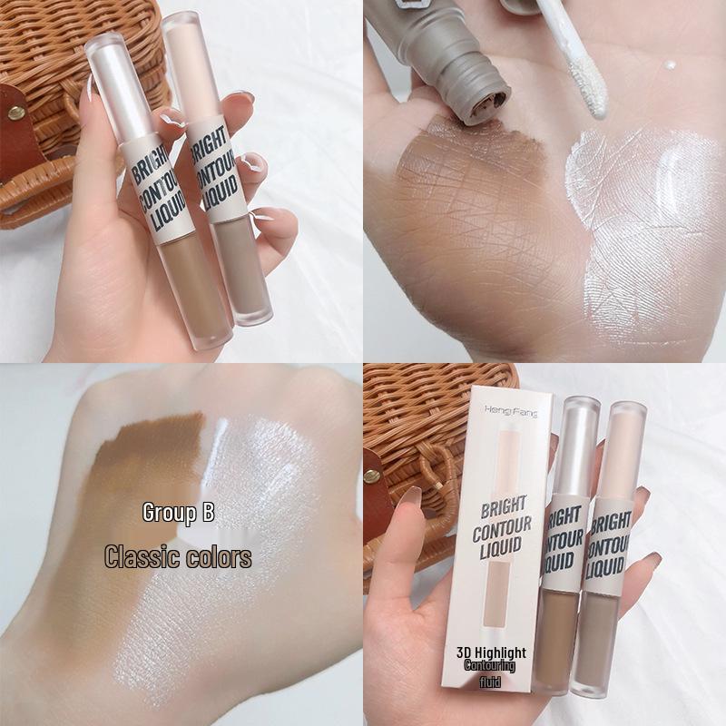 Hengfang 3D Double-Ended Liquid Contour  Highlighter Stick H8603 Based on Color Classification