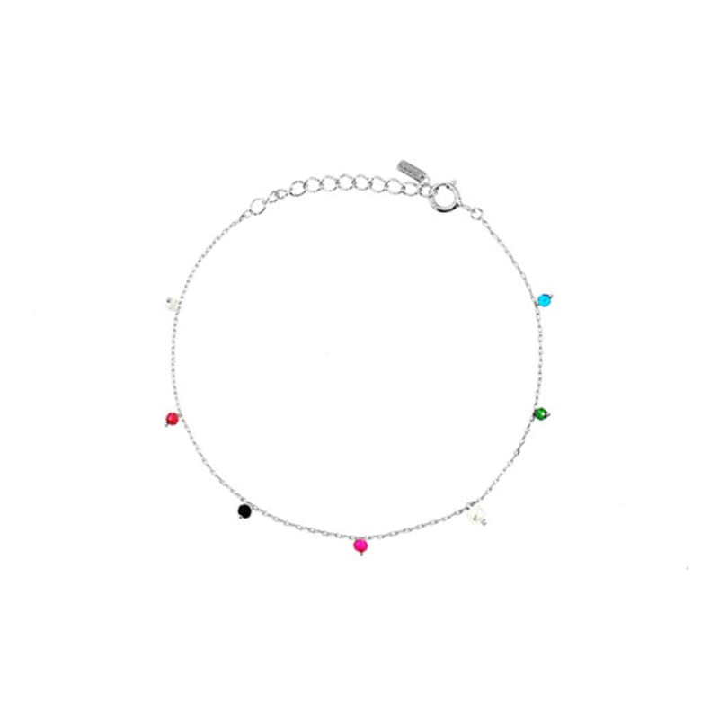 Rough City [Silver925] Rainbow Drop Bracelet