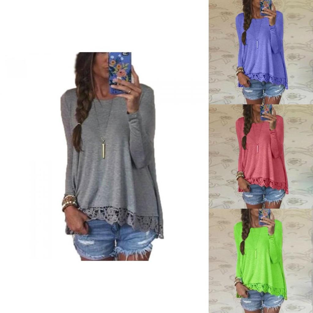 Timeless Elegance Femme Blouse Manches Longues With Lace Detailing In Comfortable Cotton