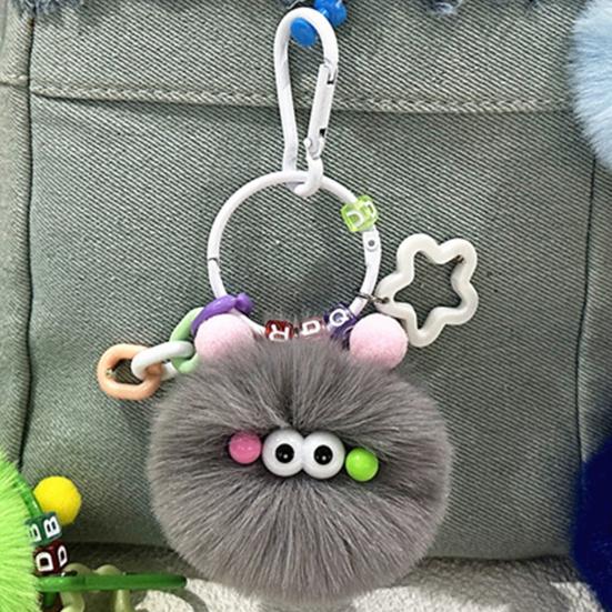 Keychain Cartoon Plush Doll Charm Decorative Key Chain Fine Craftsmanship Key Holder Backpack Key