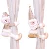 Christmas Curtain Buckle Decoration, Christmas Creative Curtain, Elderly Person, Snowman, Cartoon Doll Buckle