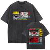 Washed Vintage Japanese Science Fiction Cartoon Movie Anime Akira Shotaro Kaneda Graphic T-shirt Men1891