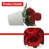 Exquise Fleur de Rose Fraîche Naturelle en Plastique en Pot