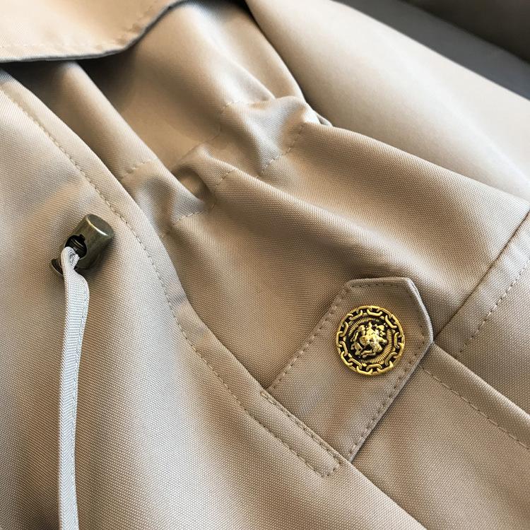 Khaki Hooded Trench Coat Women, New Spring and Autumn Clothes, Short Short Spring Clothes, Spring and Autumn Coat Women's Clothing