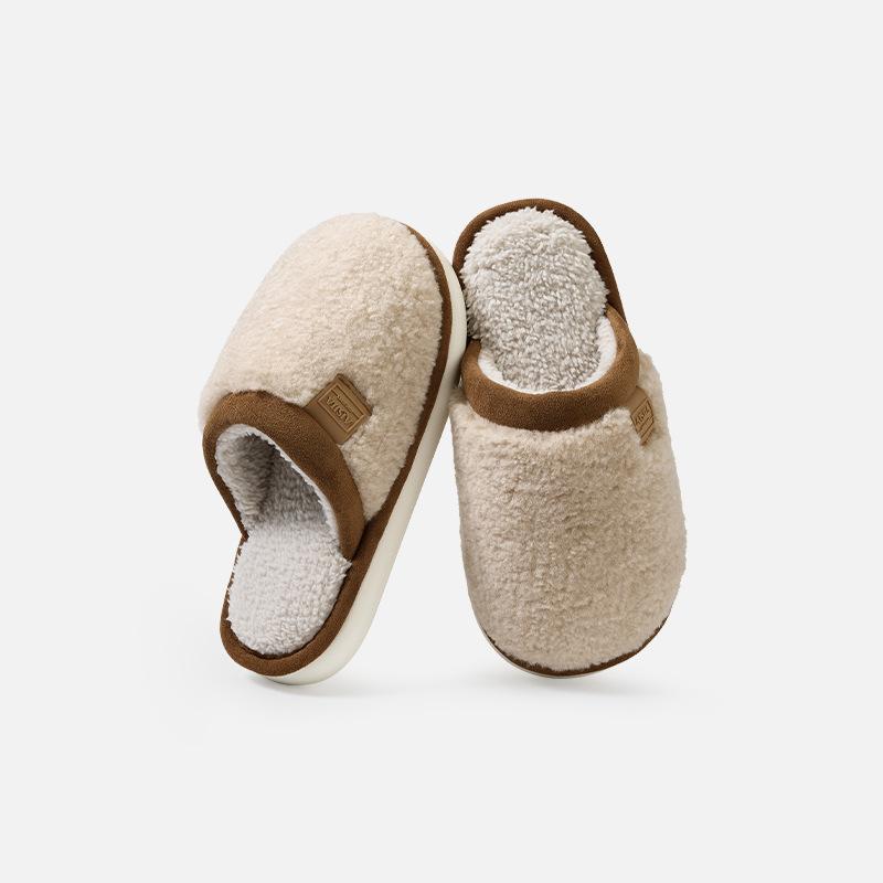 New Indoor Anti-slip Wool Slippers and Warm Plush Shoes