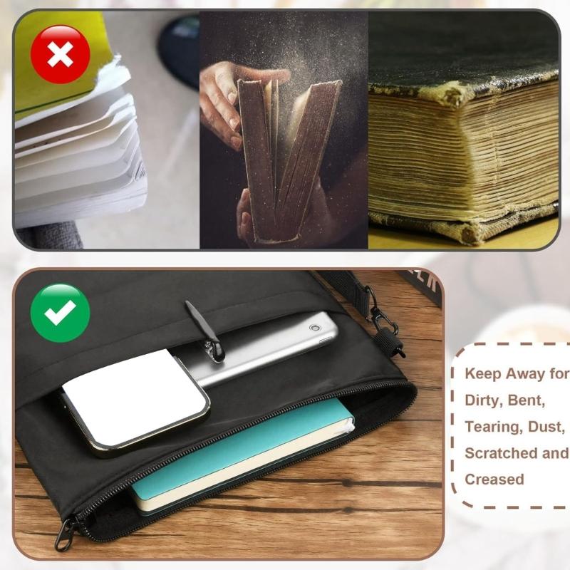 Protective Book Sleeve For Travel Use Accessory With Paperback And Hardcover Books Easy To Carry