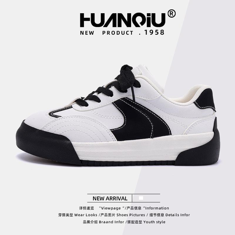 

Глобальные черно-белые туфли на толстой подошве для женщин ZHQ-XA320 весенние новые универсальные нишевые оригинальные белые туфли для женщин 35