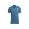 adidas Polo Shirts Men's Blue Polo Collar Moderate Straight Fit HB9137