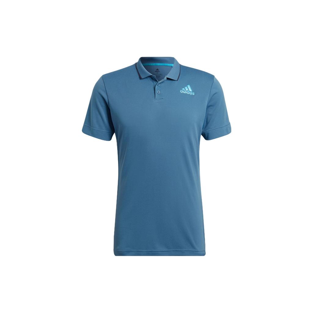 adidas Polo Shirts Men's Blue Polo Collar Moderate Straight Fit HB9137