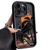 Sunset Coconut Tree iPhone 17Pro Case, Aesthetic Protective Cover for iPhone 16Pro, 15, 14, 13