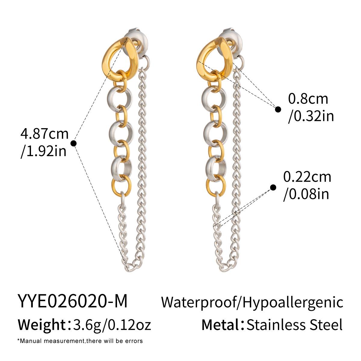 Tassel Earrings Minimalist Stainless Steel Jewelry