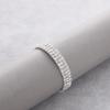 3-Layer Rhinestone Open Bangle Alloy Bracelet for Women Stylish Jewelry