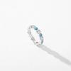 925 Sterling Silver Cute Blue  Ring Sparkling Clear Cubic for Women Fine Fashion Jewelry Birthday Gift 2025