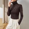 Niche Design Pressure-drilled Silk Wool Sweater Autumn Turtleneck Slim-fitting and Thin Bottomed Knitted Sweater Women's Top