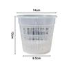 Set of 8 Transparent Orchid Flowerpots with Drain Trays for Supporting Root Development and Proper Water Drainage