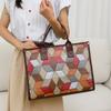 Colorblock Damen Schultertasche Gespleißte Tragetasche mit großem Fassungsvermögen Weiches Leder Leichte Handtasche