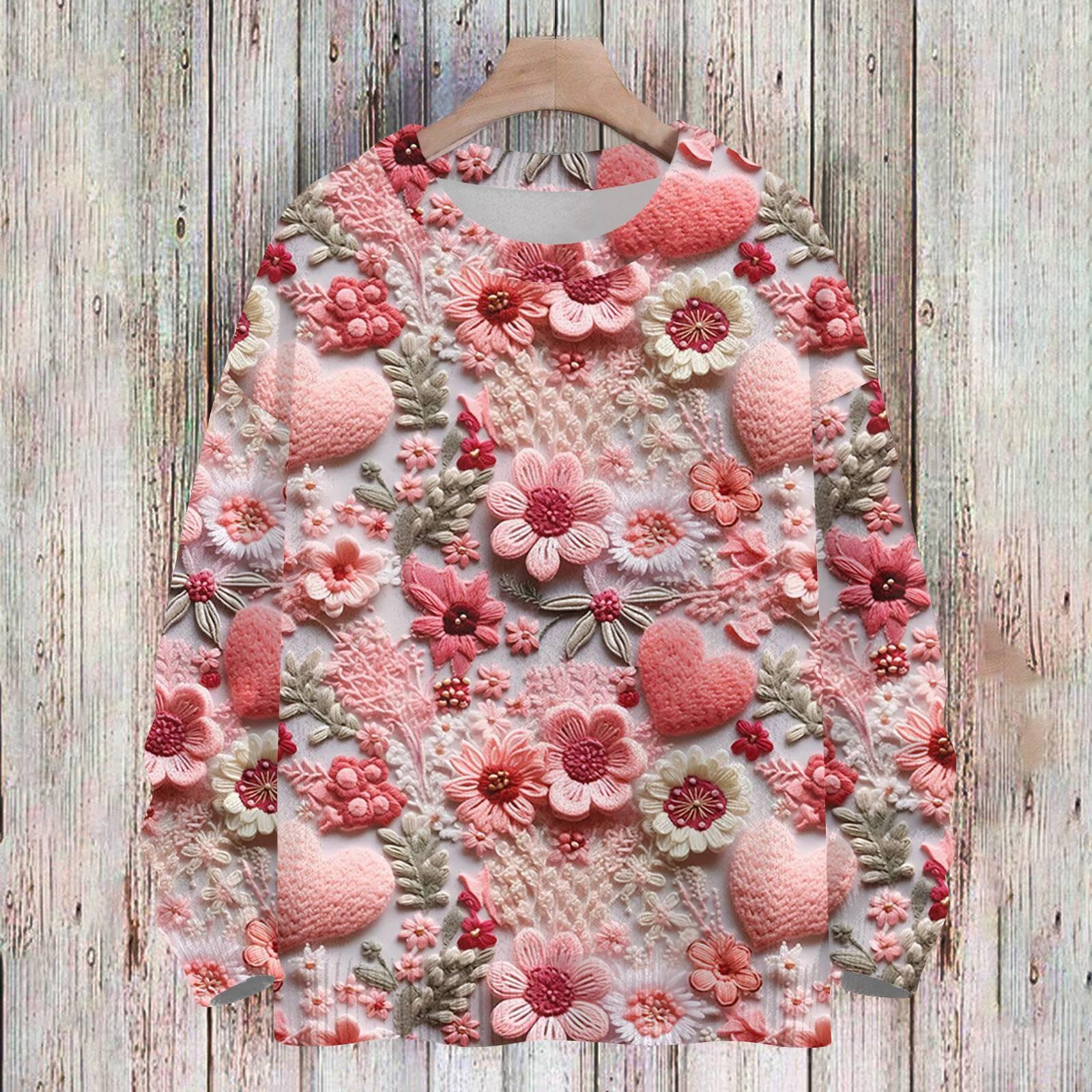 

Свитшоты ко Дню святого Валентина для детей, вязаные свитера для мальчиков и девочек, симпатичные рубашки, осенние свитера с круглым вырезом, топы 160 розовый