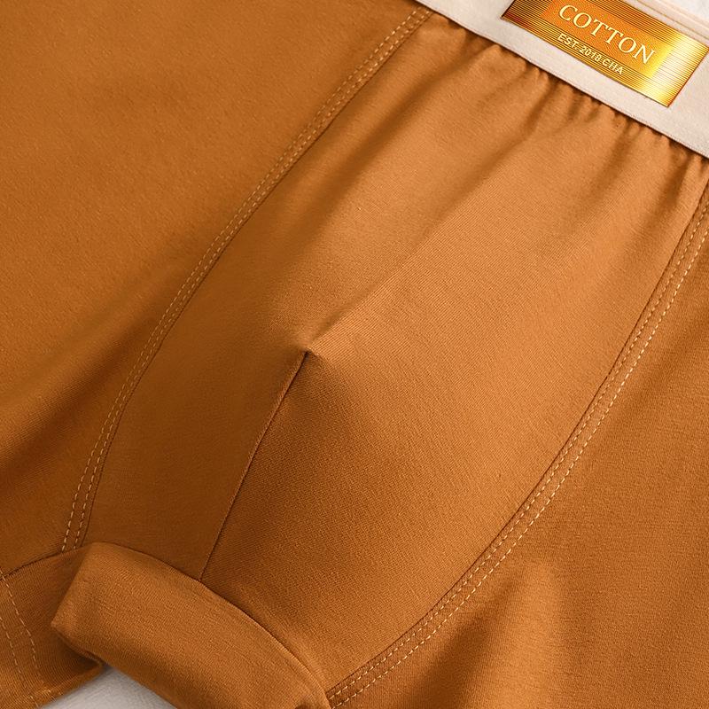 Men's Pure Cotton Loose Fit Breathable Boxer Briefs - Plus Size, Teen Friendly Four-Corner Shorts