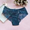 Bragas de mujer de cintura baja con encaje calado, buena transpirabilidad, calzoncillos de color sólido, ajuste delgado, secado rápido, ropa interior deportiva informal para mujer