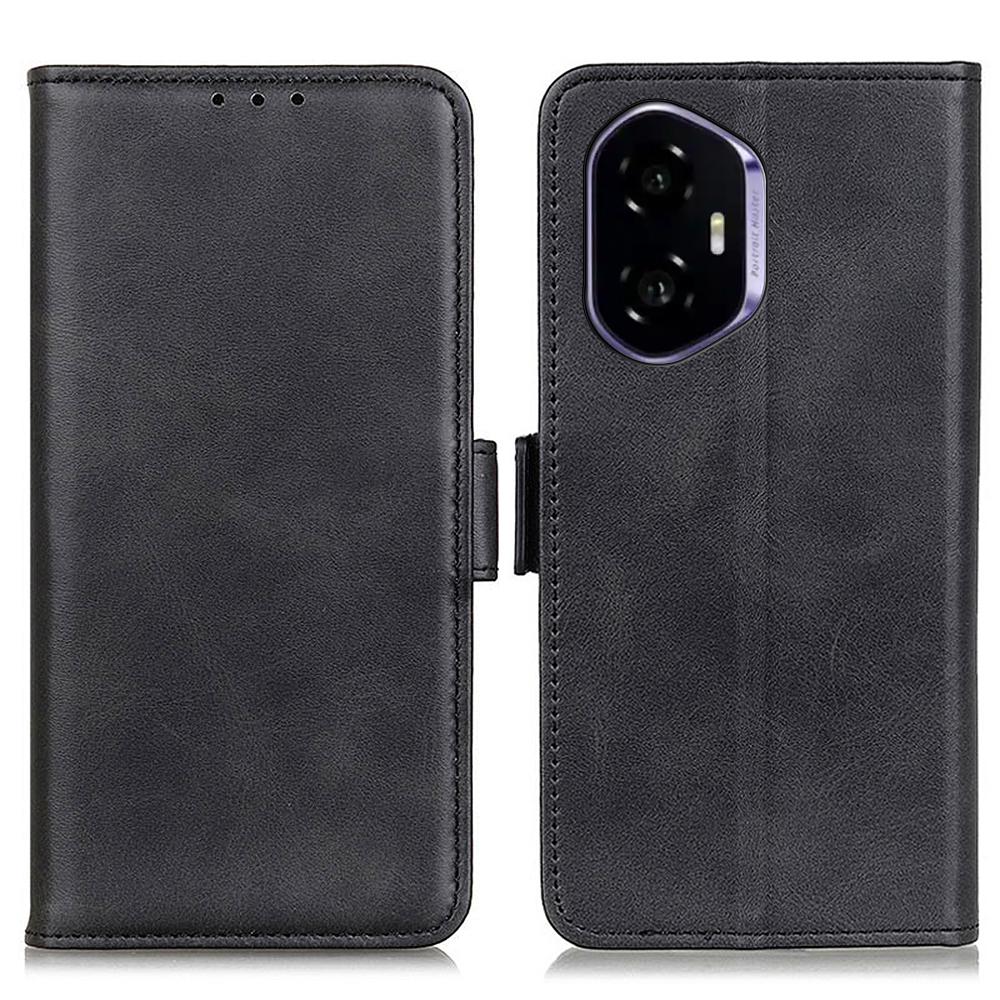 For Honor 400 Case Stand Cowhide Texture PU Leather Phone Cover