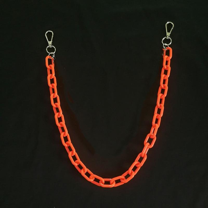 European & American Hip-Hop Style Double-Layer Fluorescent Acrylic Waist Chain with Pendant