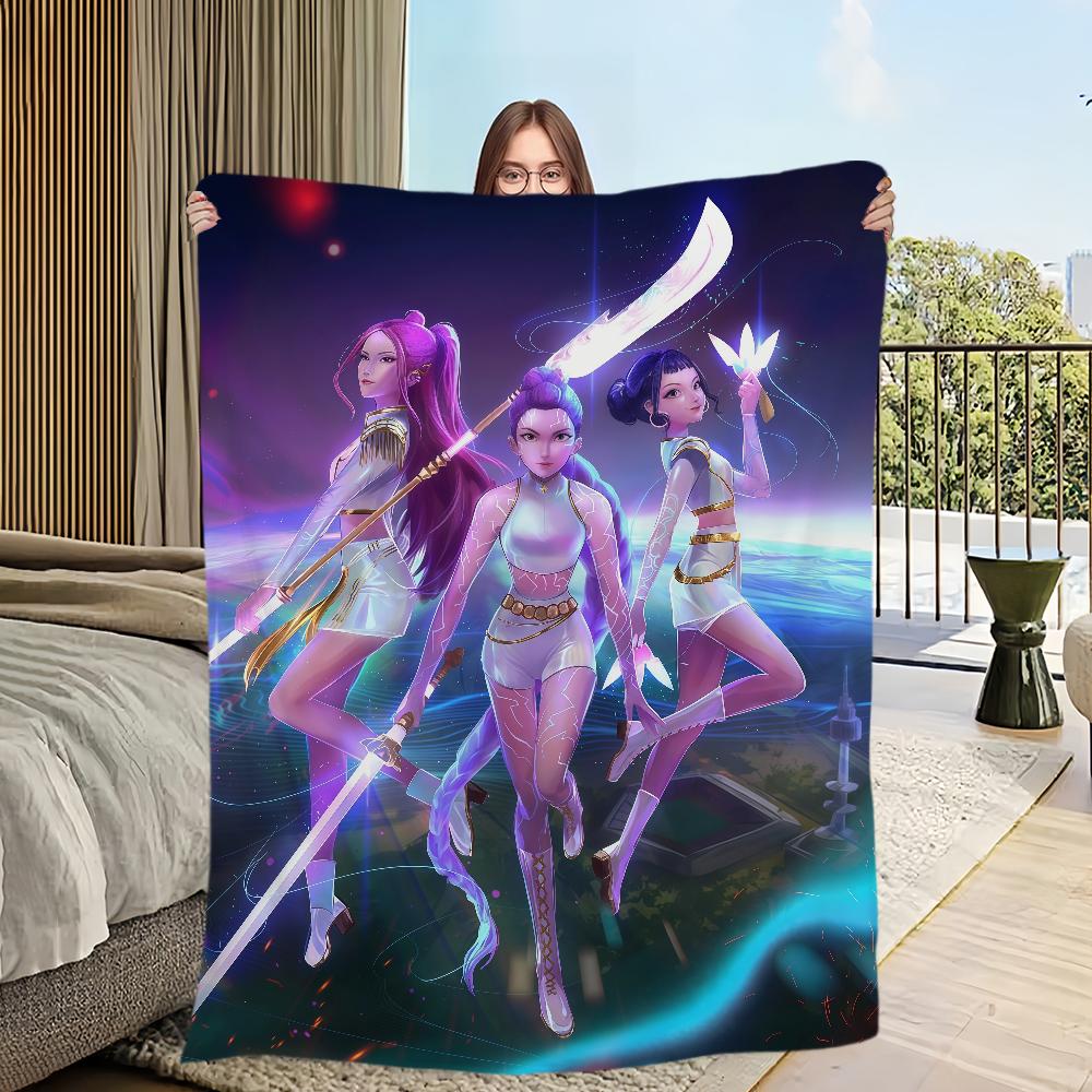 Blanket K- warm soft D-Demon plush blanket for sofa living room office bedroom travel H-Hunters gift Flannel GAIT50x75CM