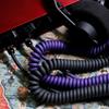 3m Guitar Coil Cable Bass Shield Curl Cord Type Stereo Plug Instrument Cable L-S 6.35mm (Black)