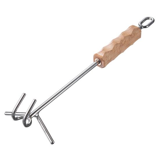 

Подъемник для крышки голландской духовки с двойным крюком из нержавеющей стали, устойчивый к ржавчине и ожогам