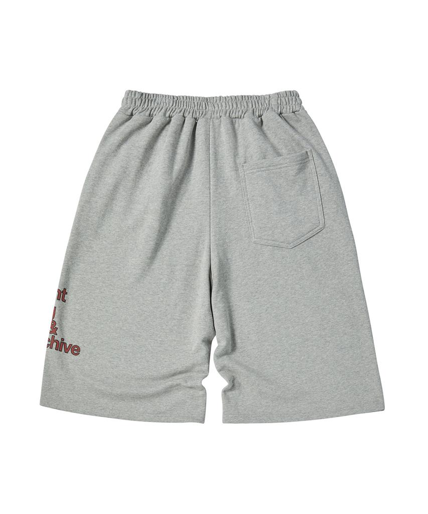 Eontaiteulseoul Unicorn Typography Bermuda Shorts Gray