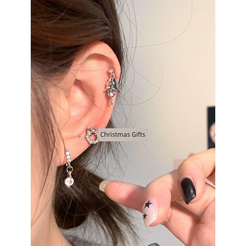 

Dudu Couple Medical Titanium Steel Bath Unique Female Stud Earrings Christmas Gift Medical Titanium Steel Single Pack