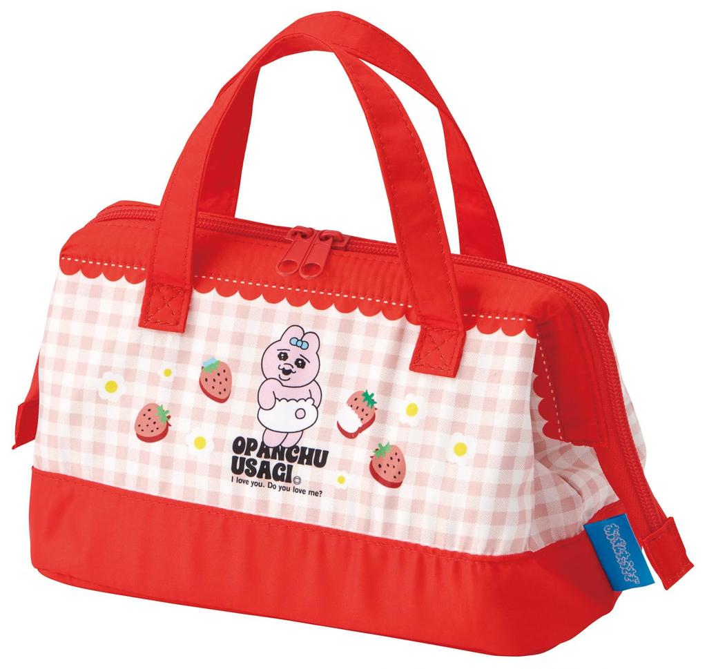 Skater Lunch Clasp Rabbit and Strawberry Bag, Insulated, Closure, Women's, Design, KGA1-A